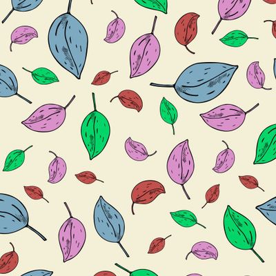 листья пастель