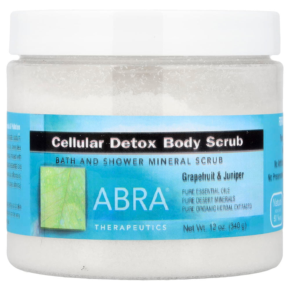 Abra Therapeutics, Скраб для тела Cellular Detox, грейпфрут и можжевельник, 340 г (12 унций)