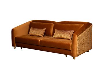 Диван Trevi 230М(К) трехм раскл с кантом оранж Pad31+Lattice ORANG 232*103*88см