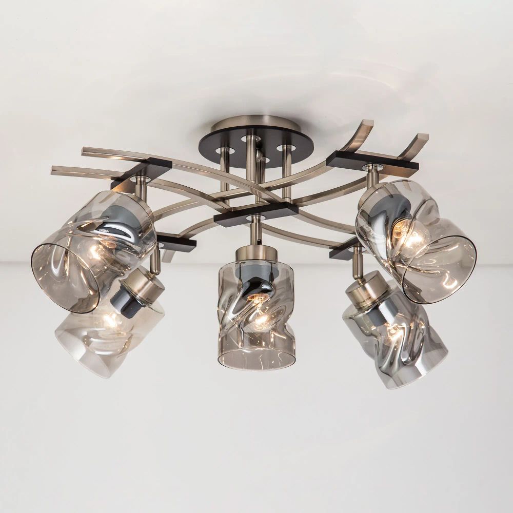 Citilux Мерида CL142155 Люстра с поворотными плафонами Матовый Хром