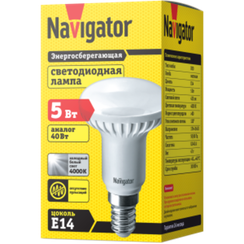 Лампа светодиодная Navigator R50 220V Е14 5W 4000K 21086