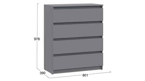 Комод «Денвер» (4 ящика) Исп.2