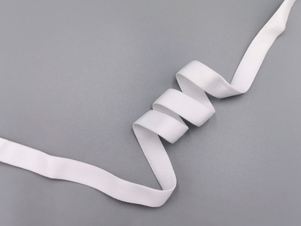 Отделочная резинка без фестонов, 15мм, белая (Арт: OTR531/15-001), м