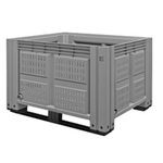 Контейнер 1200х800х800 мм перфорированный на ножках, арт. SDBOX 1208 P серый, код: 13896