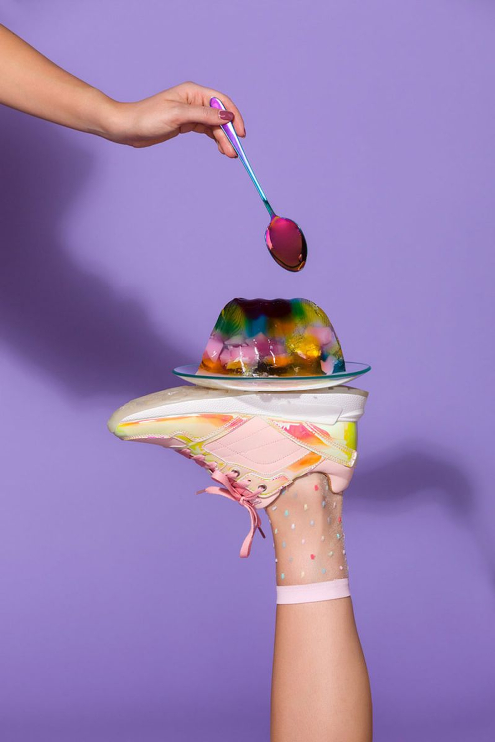 Телесные носочки Gigi с ярким конфетти (Размер: 39-41) (Цвет: нежно-розовый)