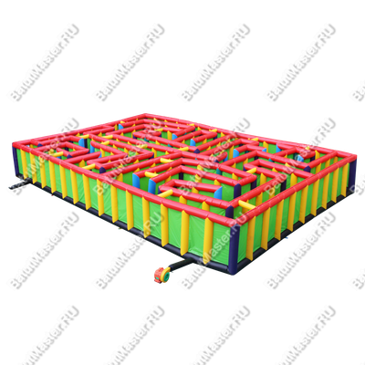 Надувной лабиринт "Красочный" размер 15*10*2 м