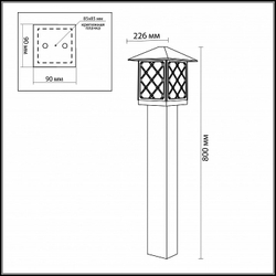 Уличный наземный низкий светильник Odeon Light 2649/1A