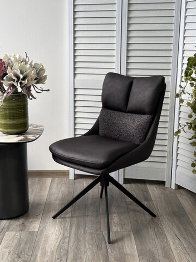 Стул LEROY 360 град. поворот Серый Maison 99# / OTE COBBLE 457 / черный каркас, ®DISAUR