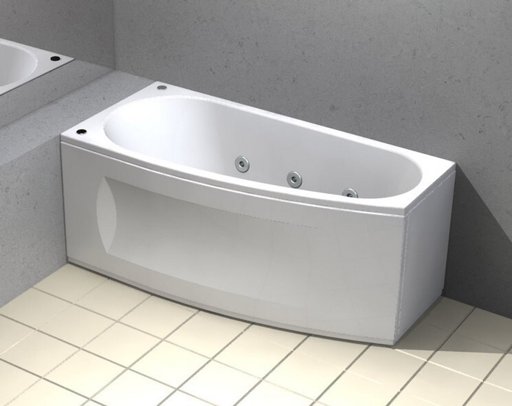 Акриловая ванна Aquatek (Акватек) Пандора 160x75 L, с каркасом, с фронтальной панелью, со сливом-переливом