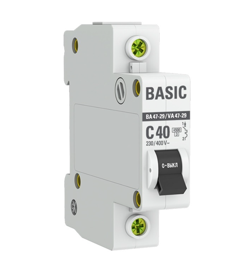 Выключатель автоматический EKF ВА 47-29 4,5кА, С 40А, 1П