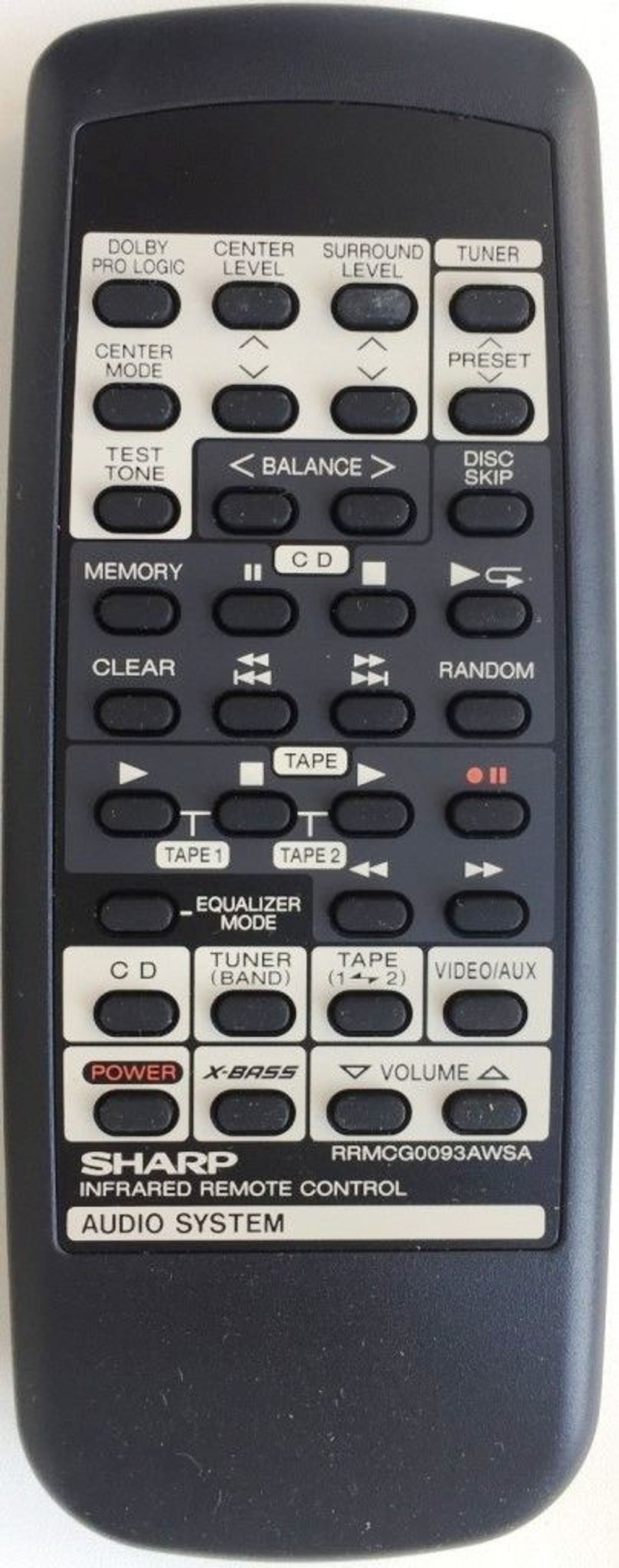 Пульт для SHARP AUDIO RRMCG0093AWSA original