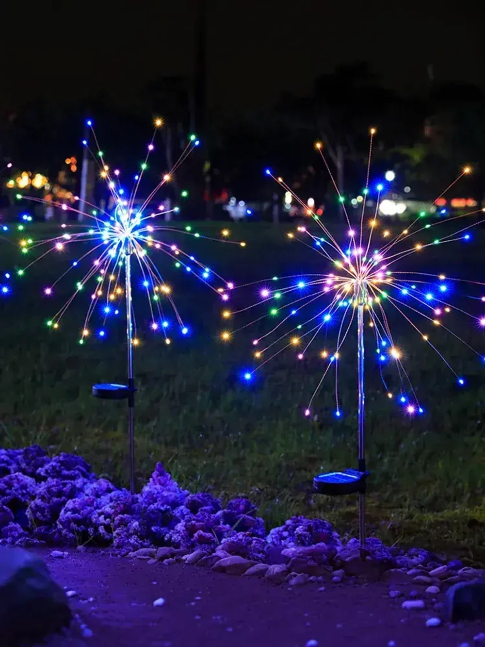 Уличный светильник на солнечной батарее 4 шт "одуванчик", "фейерверк"