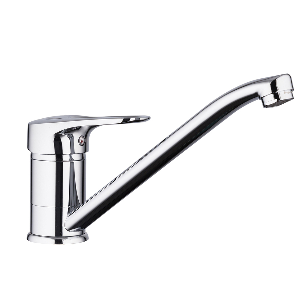 Смеситель для кухни 40к F4904 FRAP (плоский пов.излив, п/гайку, хром, латунь)