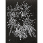 Ручка гелевая Alingar, 0,6 мм, белая, автоматическая, резиновый грип, круглый, прозрачный, пластиковый корпус, карт. уп.