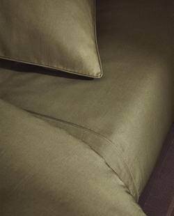 Zara Home - Простыня из ситца (300 нитей), зеленый, 160x280 см