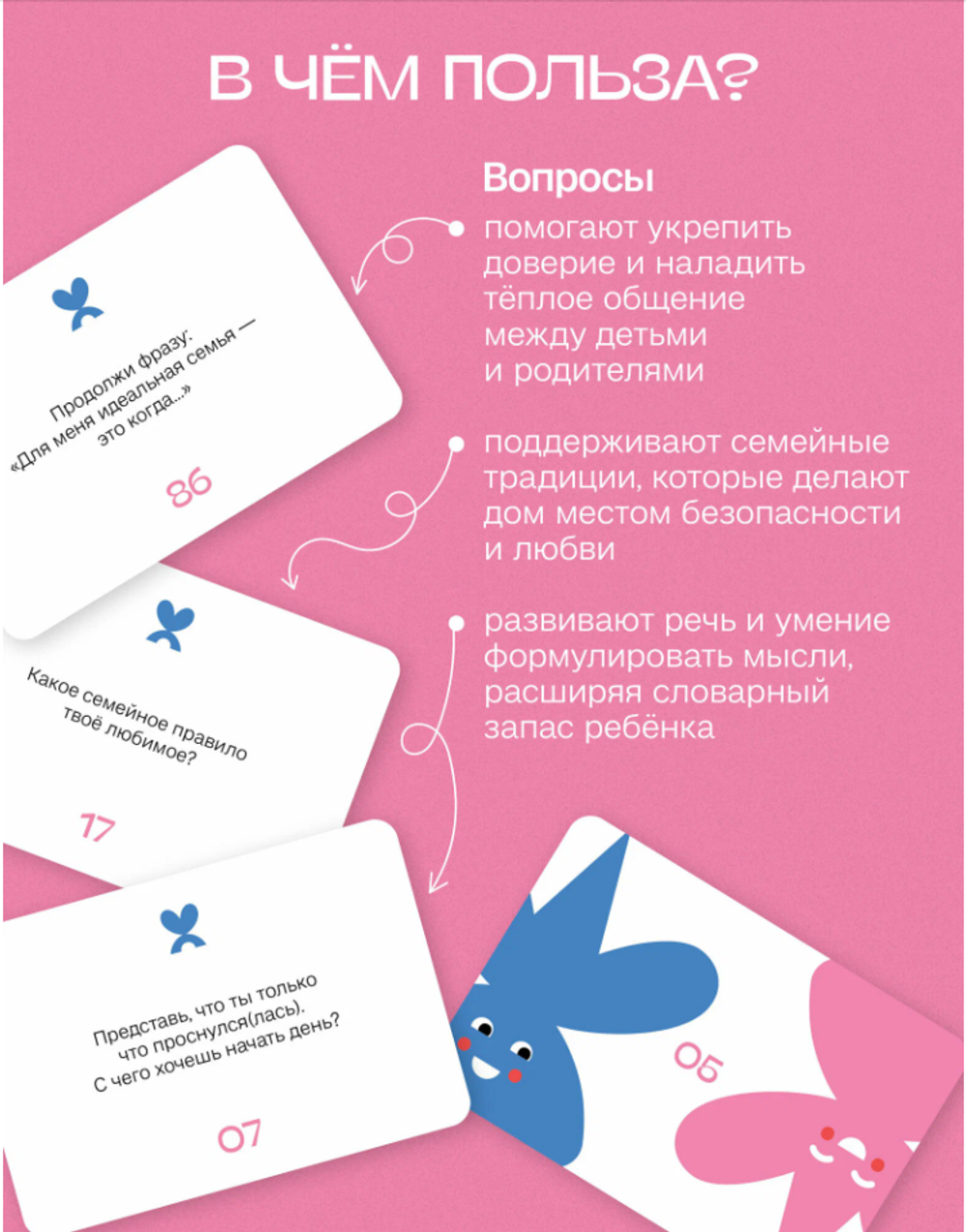 Игра настольная "Вопрос дня ребёнку", автор игры Вика Дмитриева