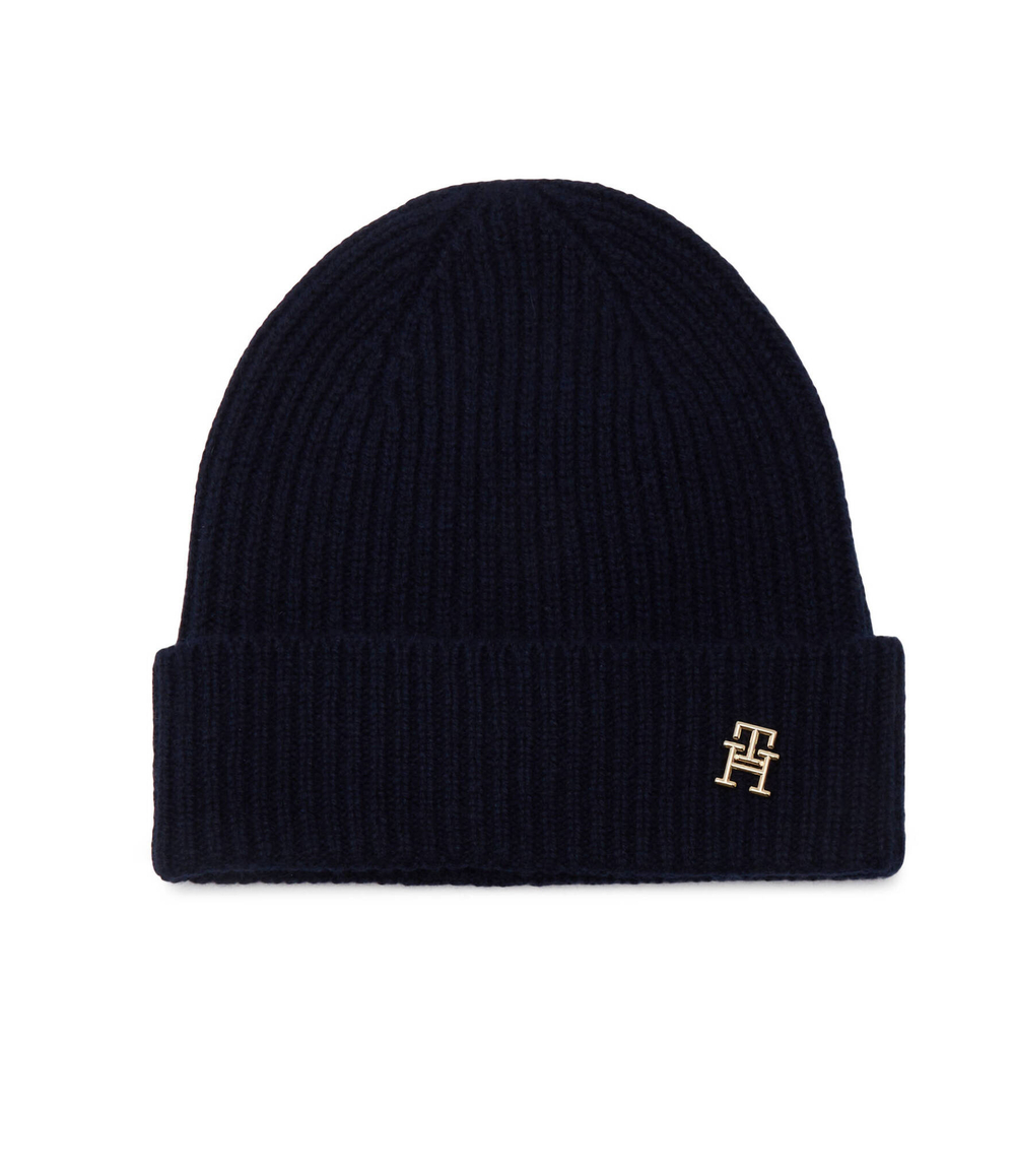 Кашемировая шапка Tommy Hilfiger - темно-синий(AW0AW15321)