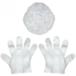 Набор для окрашивания волос одноразовый - перчатки, пеньюар и шапочка