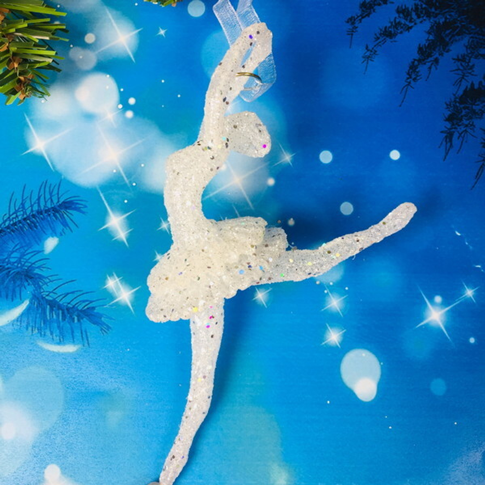 Подвеска «Балерина» 14,5 см, белый блеск