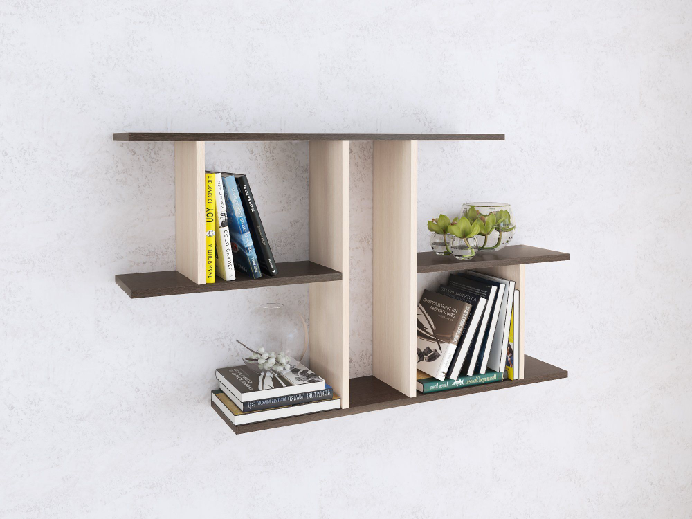 Полка навесная ПН-4, венге/дуб молочный