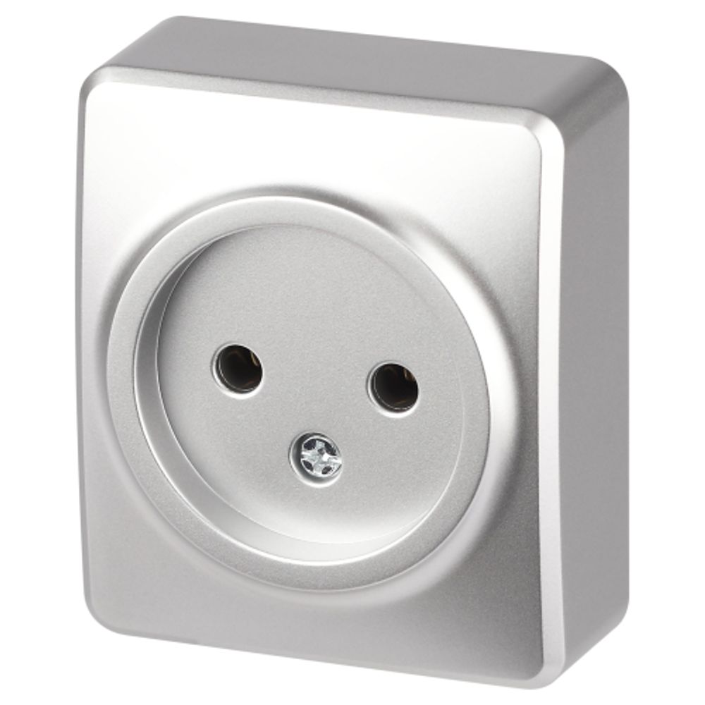 Розетка ЭРА Эксперт 11-2201-03 2P IP20 16A-250В ОУ алюминий