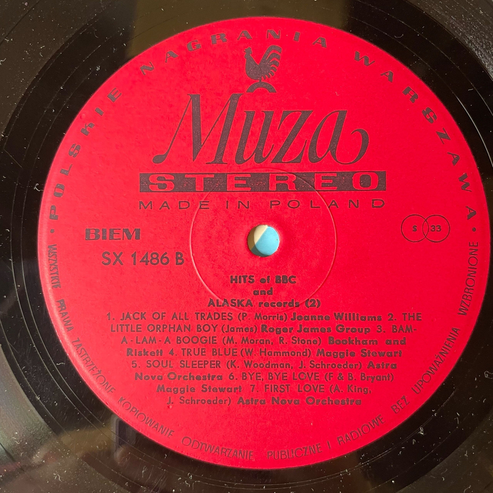 Винтажная виниловая пластинка LP Сборник Hits Of BBC And Alaska Records 2 (Польша 1977) We Got A Love