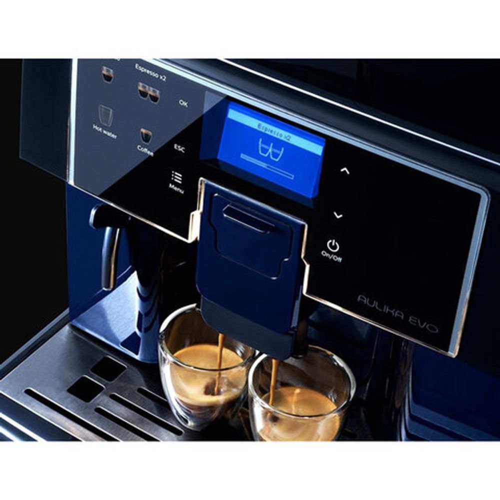 Кофемашина SAECO AULIKA EVO OFFICE, 1400 Вт, объем 4 л, для зерен 1000 г, без капучинатора, черная, 10000044