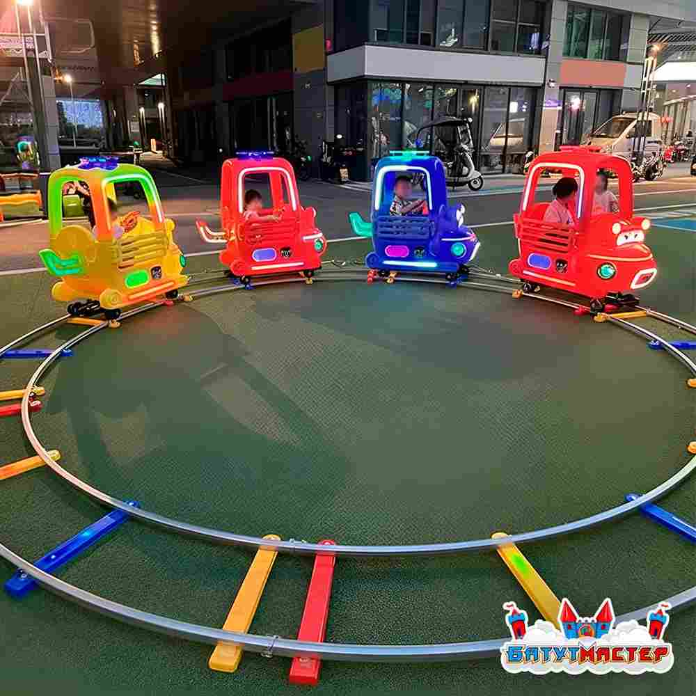 Аттракцион на рельсах «Светофорчик», 4 машинки
