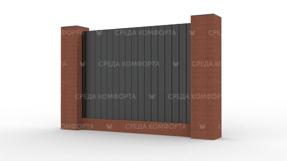 Забор из профлиста ZBR0017