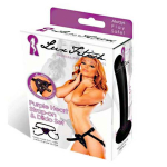 Трусики-джоки с фиолетовымсердцем и черным дилдо, 13,5 см