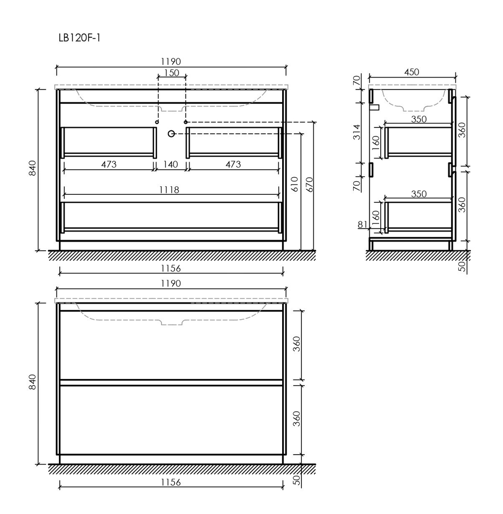 Тумба с раковиной Sancos Libra Floor 120 см LB120F-1EG дуб галифакс натуральный