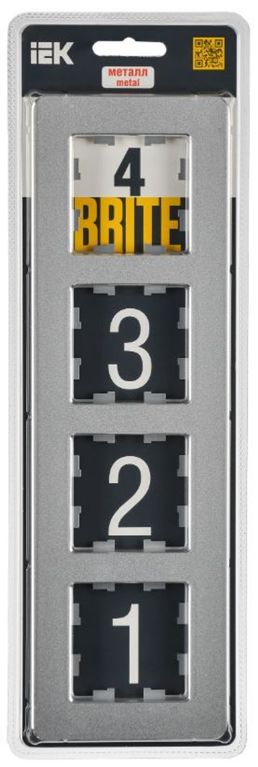 Рамка четверная  IEK BR-M42-M-01-K47