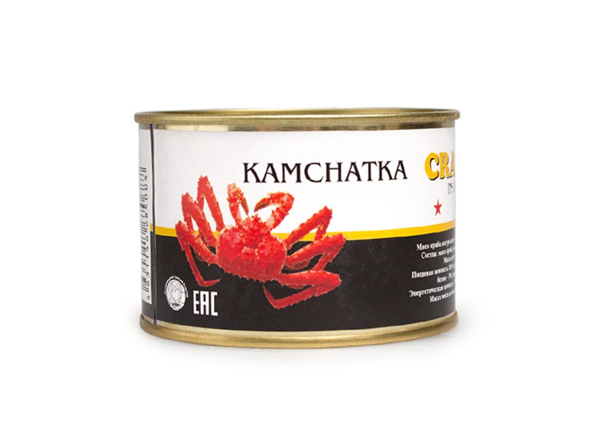 Краб натуральный камчатский ж/б, 250г
