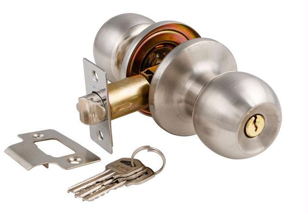 Защелка-Комплект  S-Locked 6072-01  S круглая ключ/фиксатор САТИН /116311