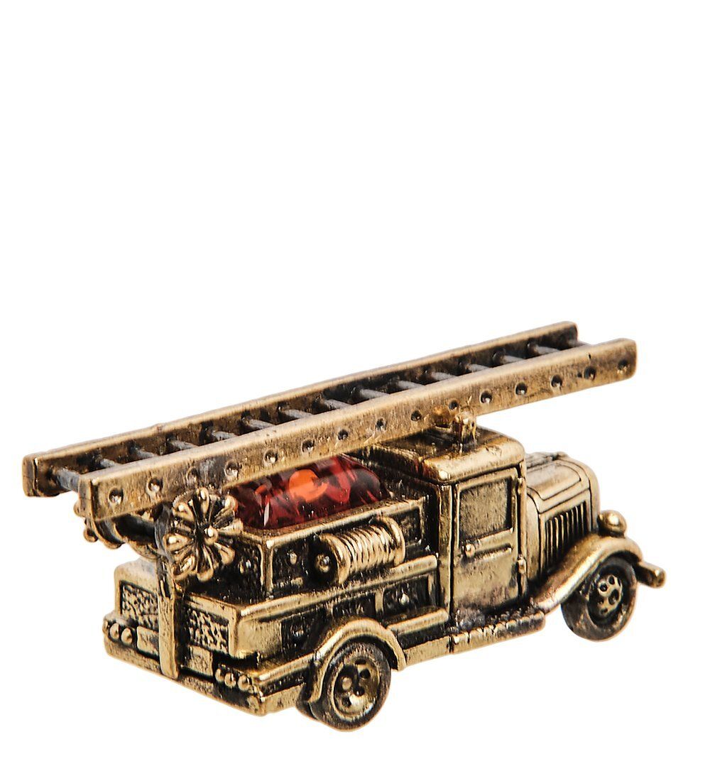 AM-3016 Фигурка «Машина Пожарная» (латунь, янтарь)