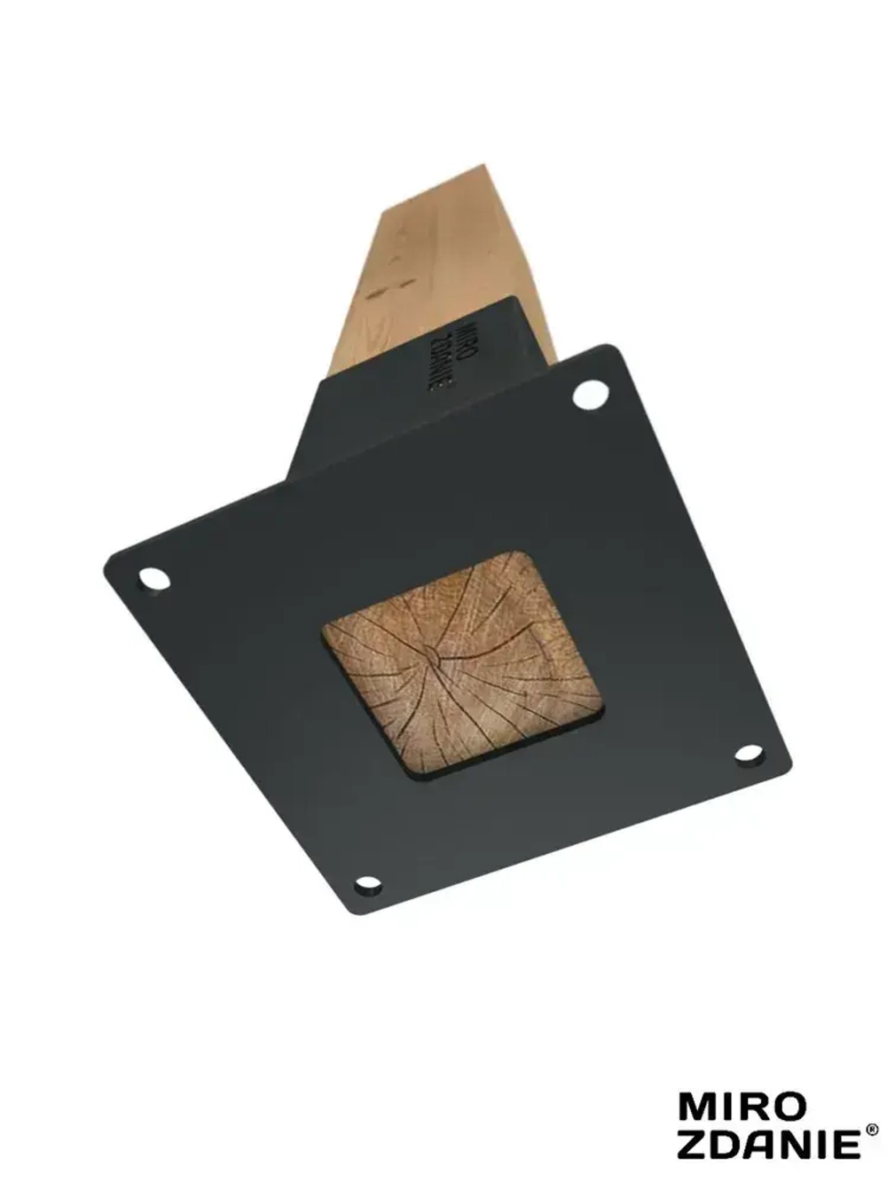 Опора бруса 100x100 UNO - 1 шт, цвет графит, с шурупами