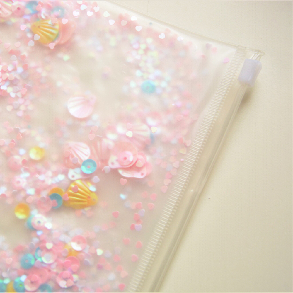 Вкладыш, разделитель, на молнии, с шейкером, розовый, А5 размеры 15х21 см