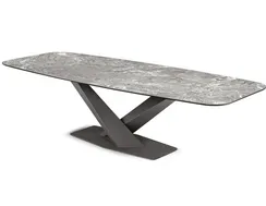 Стол Stratos, 200х90 см, серый керамогранит