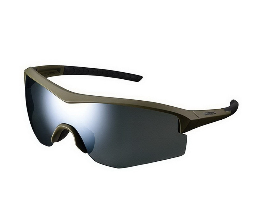 Велоочки Shimano, CE-SPRK1MR, SPARK, мат олив/серебр, доп — прозр ECESPRK1MRMG2