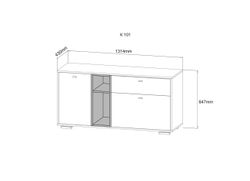 Комод МС Ланс К101 (МП) (Белый)