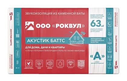 Минплита Роквул Акустик Баттс (12) 1000х600х50 (0.36)
