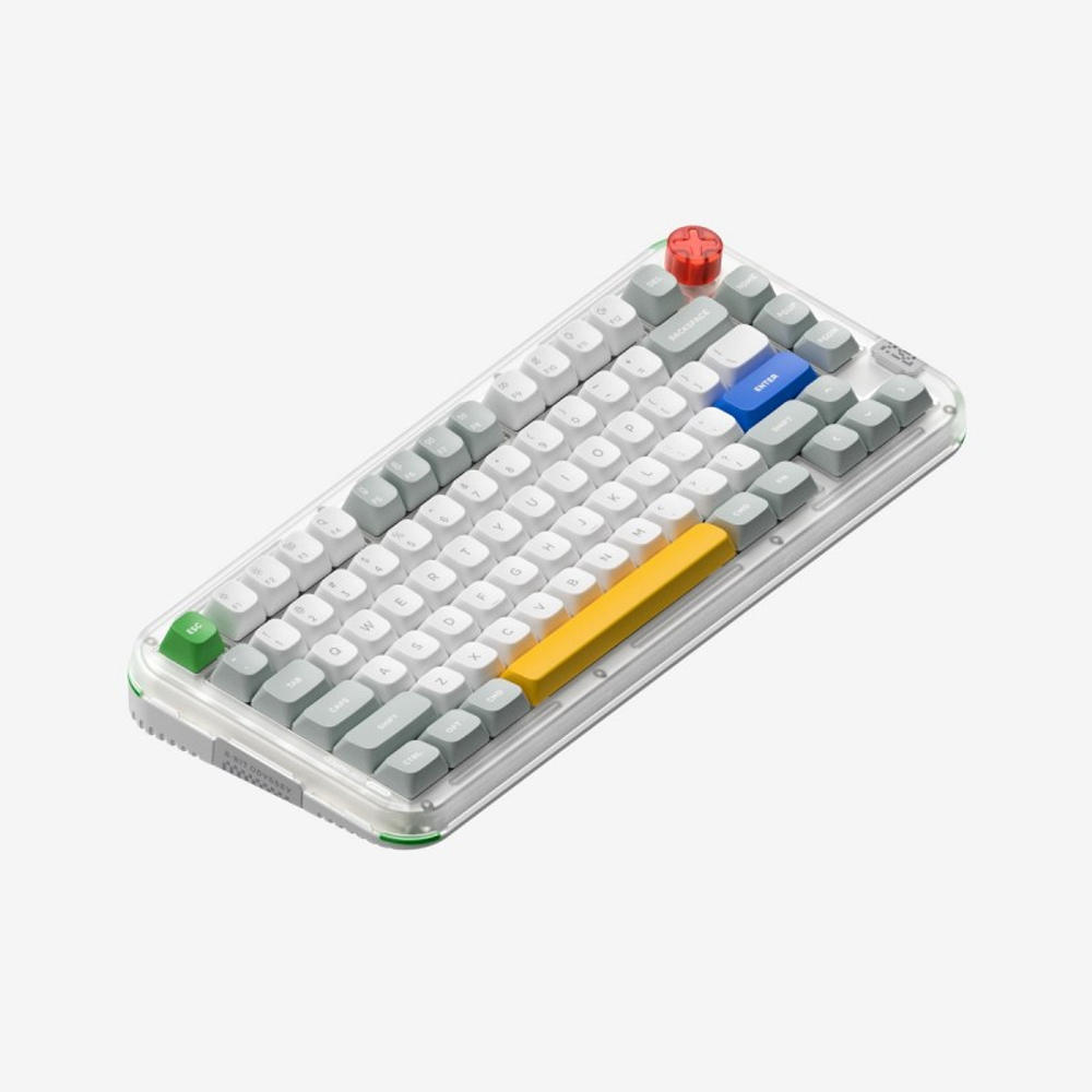 Беспроводная механическая клавиатура Nuphy Kick75, гибридный профиль, прошивка IO, Brown Max switch (KICK75HP-TG-BRM)