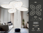 Светильник потолочный светодиодный с пультом FA4012/4 WH белый 60W 3000K+6400K/4200K/6400K+3000K 330*330*85 (ПДУ ИК)