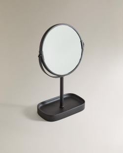 Zara Home зеркало для ванной комнаты, пластик, чёрный
