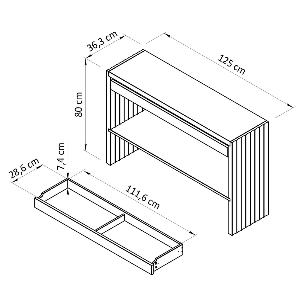 Консоль Розенбург из массива дуба