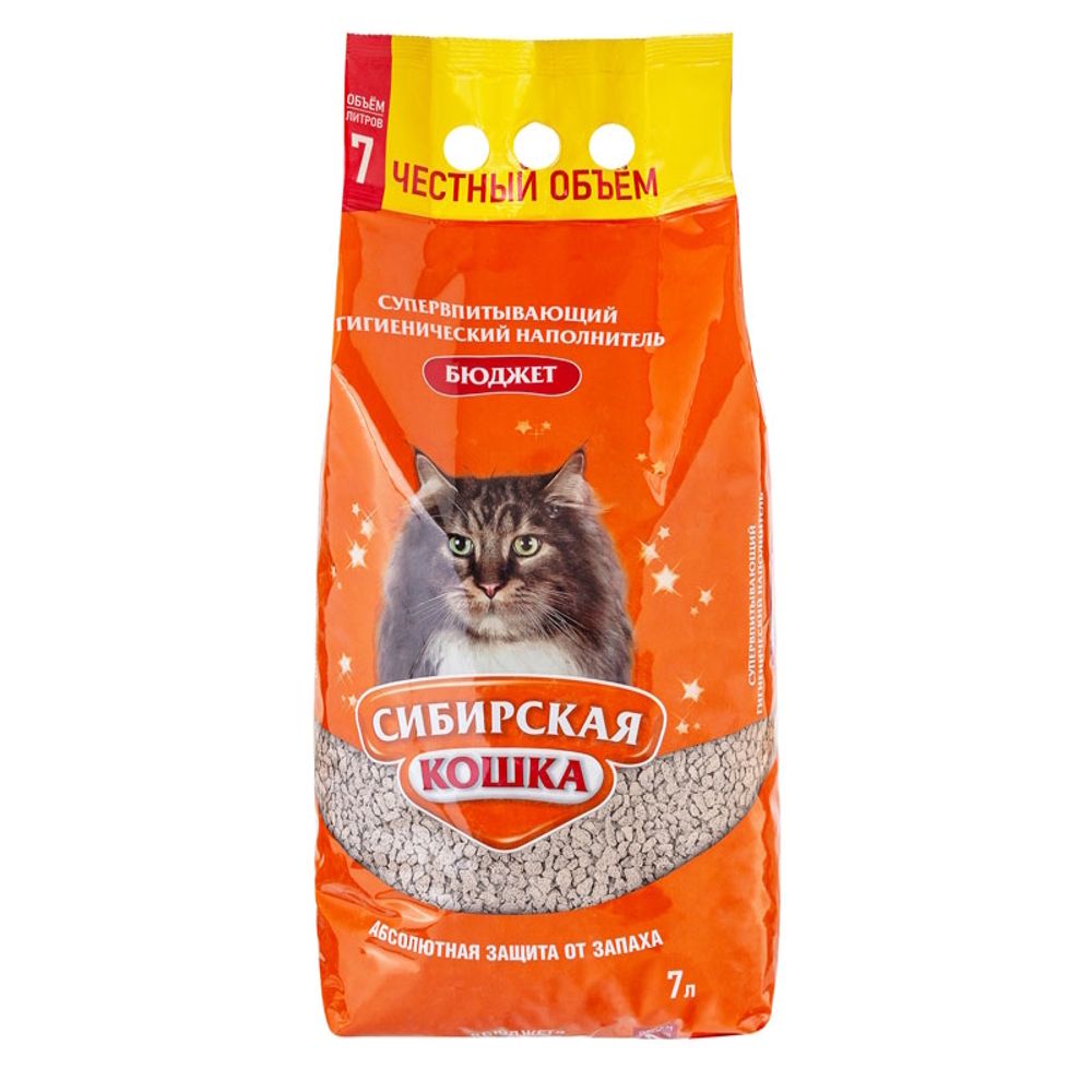 Наполнитель для кошачьего туалета, Сибирская Кошка "Бюджет" Наполнитель для кошачьего туалета, Сибирская Кошка "Бюджет"