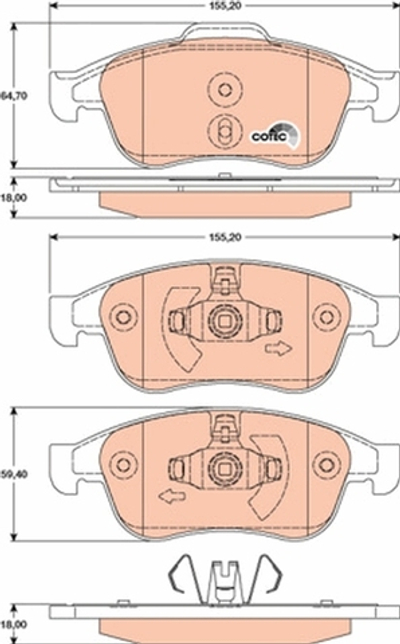 TRW - GDB1789-TRW - Brake Pad Set, disc brake