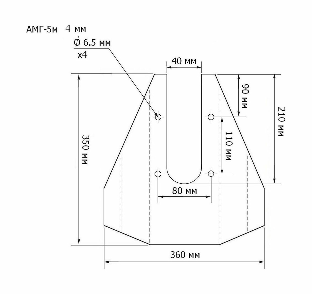 Гидрокрыло AL (Suz DF8-30A, DT9.9-15, Yam 9.9-40)