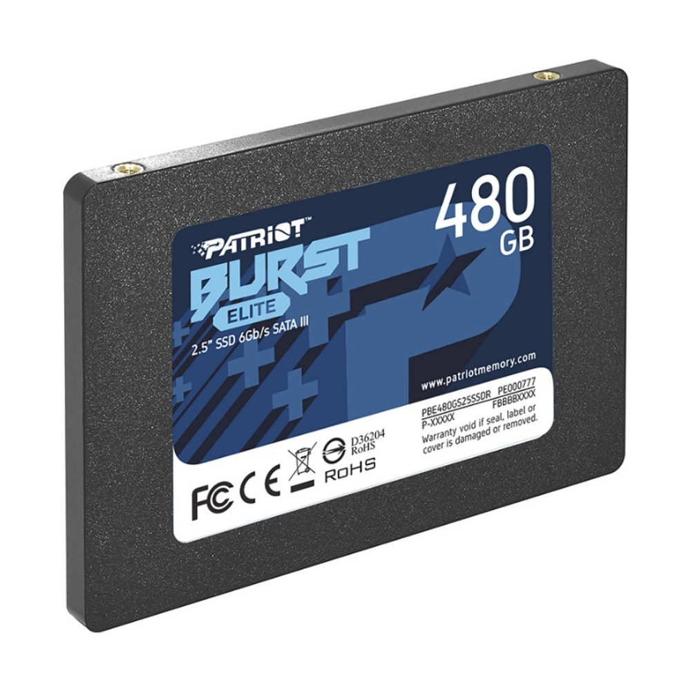 Твердотельный накопитель Patriot SSD BURST ELITE 480GB SATA3 2.5" R450/W320 TBW 200TB 3D NAND