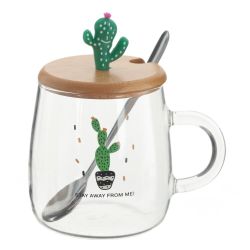 GAEM Кружка с крышкой и ложкой, 470 мл, L11 W8,5 H13 см, 3в.